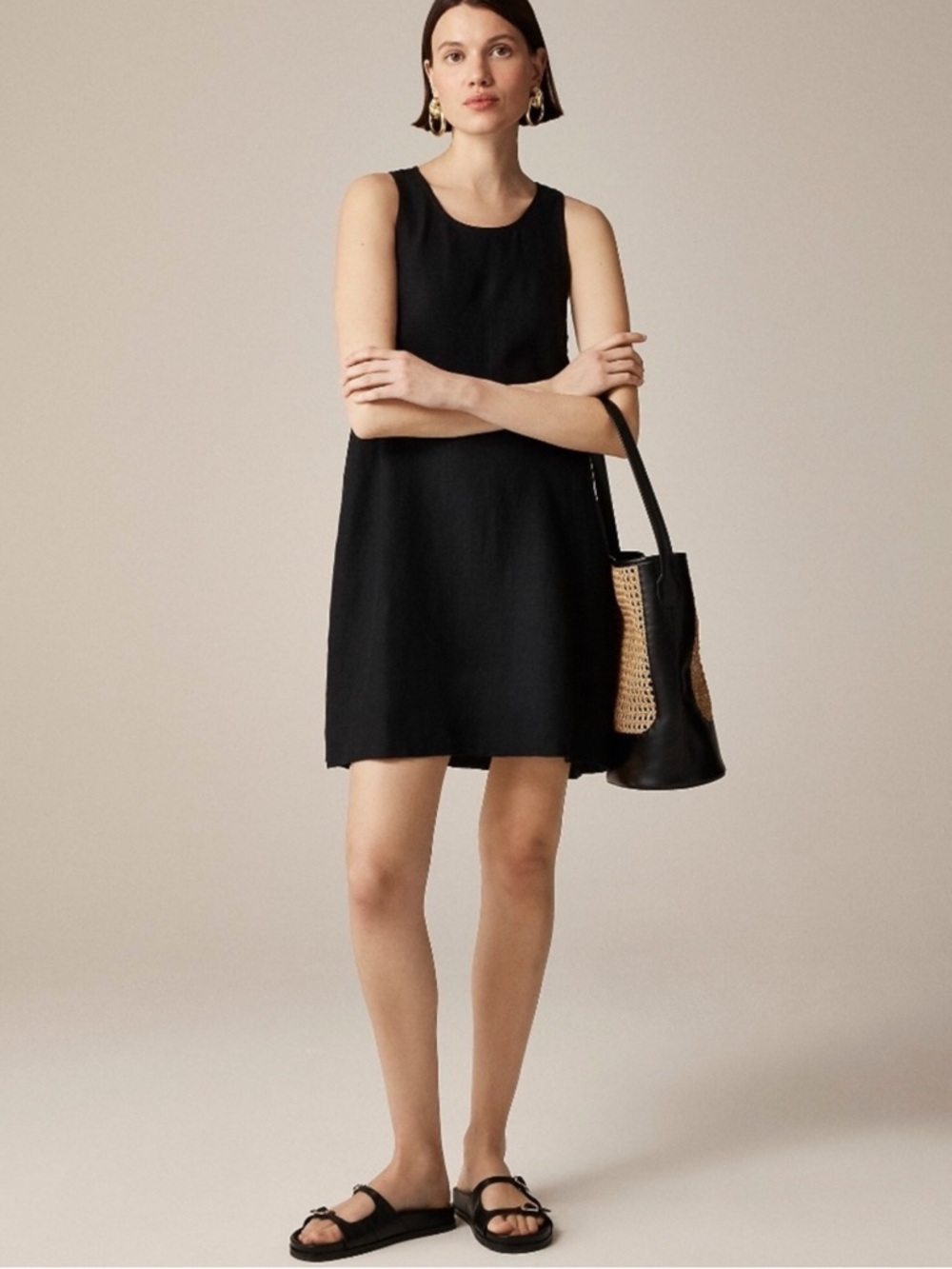 J. Crew Maxine A-Line Shift Dress in Black, XXS